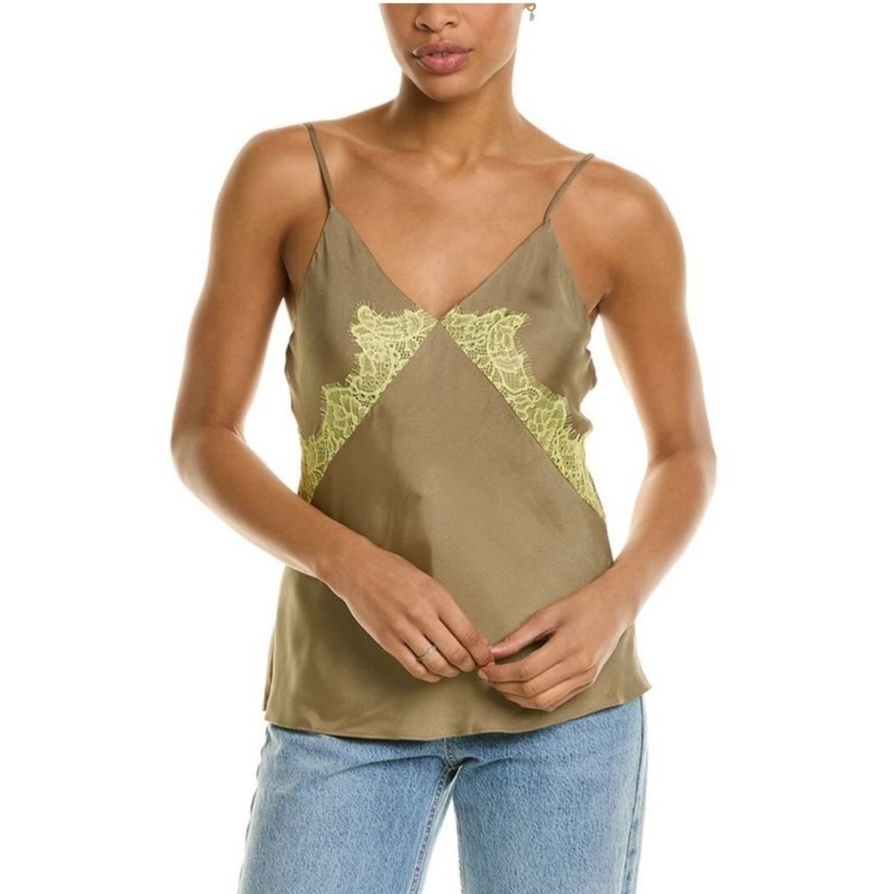 Rag & Bone Logan Lace Silk Camisole Top